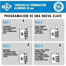 CANDADO COMBINACION 40 MM. BULIT