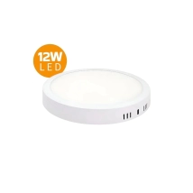 PLAFON LED REDONDO DE SUPERFICIE 12W LUZ CALIDA CANDELA