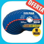DISCO DE CORTE 115 MM. (4.1/2)  X 10 UNIDADES