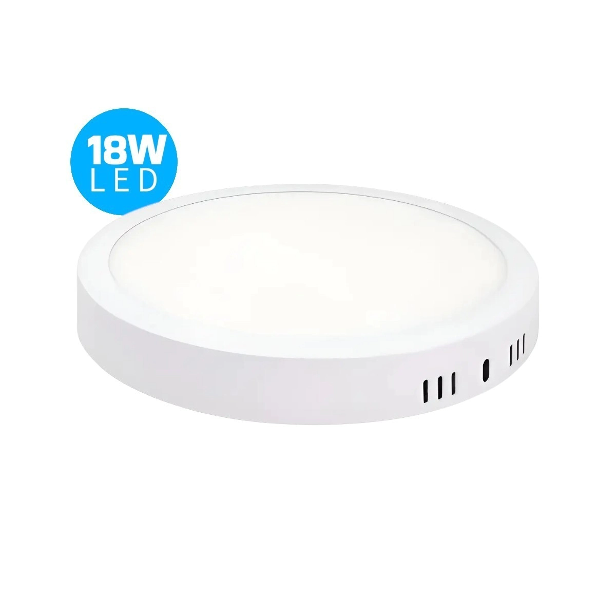 PLAFON LED REDONDO DE SUPERFICIE 18W LUZ FRIA CANDELA