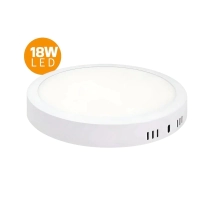 PLAFON LED REDONDO DE SUPERFICIE 18W LUZ CALIDA CANDELA