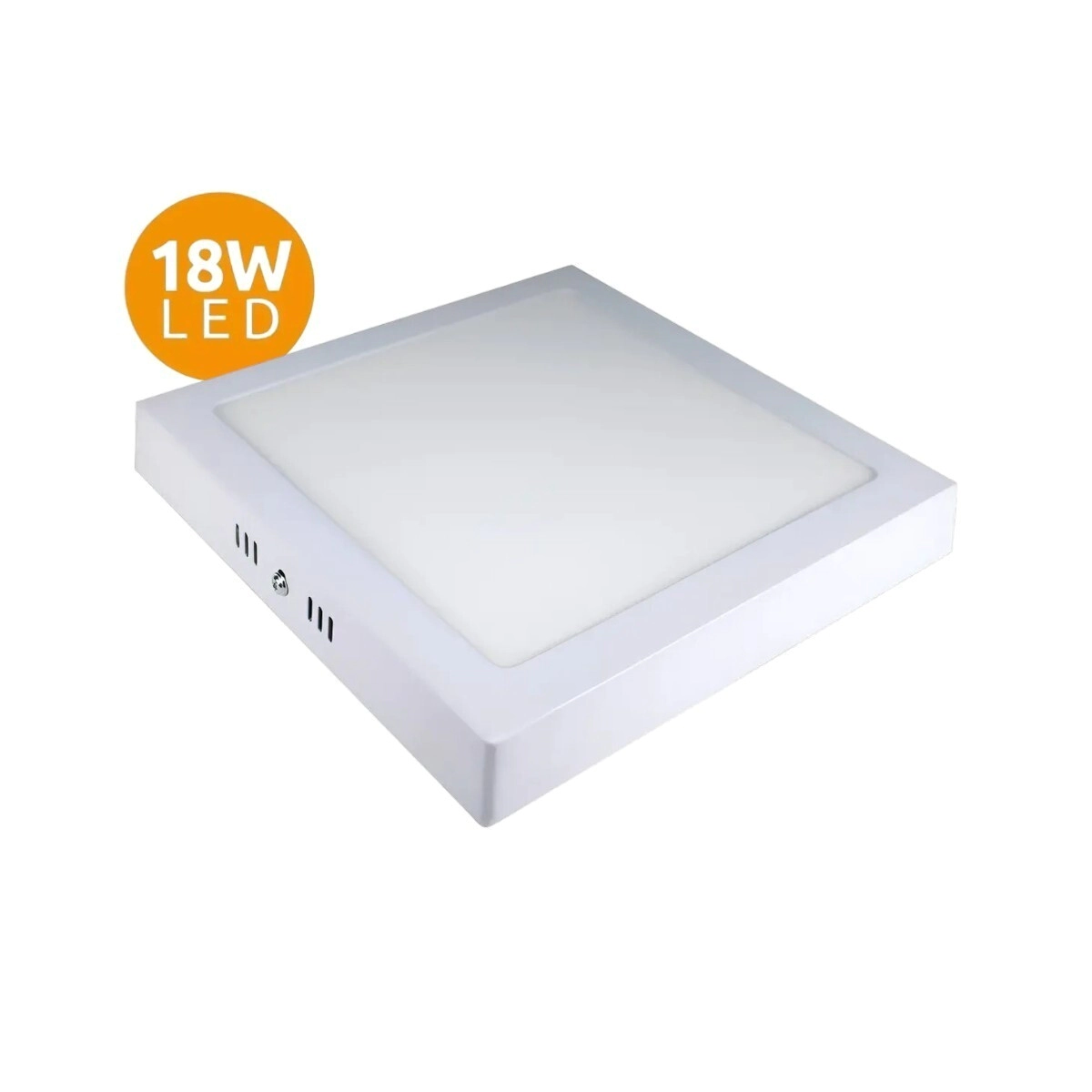 PLAFON LED CUADRADO DE SUPERFICIE 18W LUZ CALIDA CANDELA