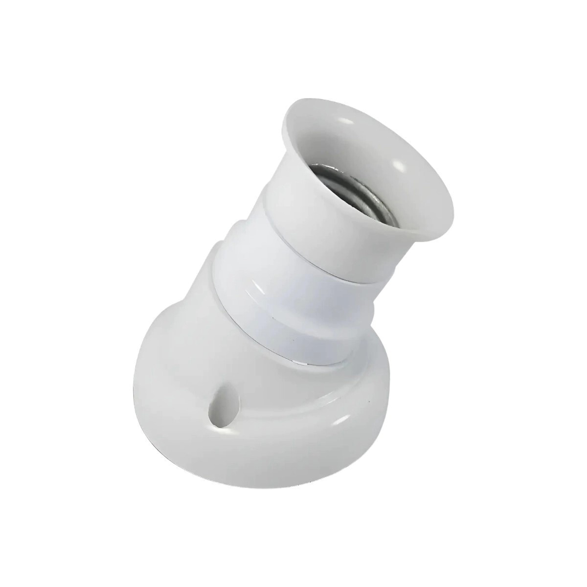 PORTALAMPARA PLASTICO CURVO BLANCO