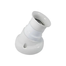 PORTALAMPARA PLASTICO CURVO BLANCO