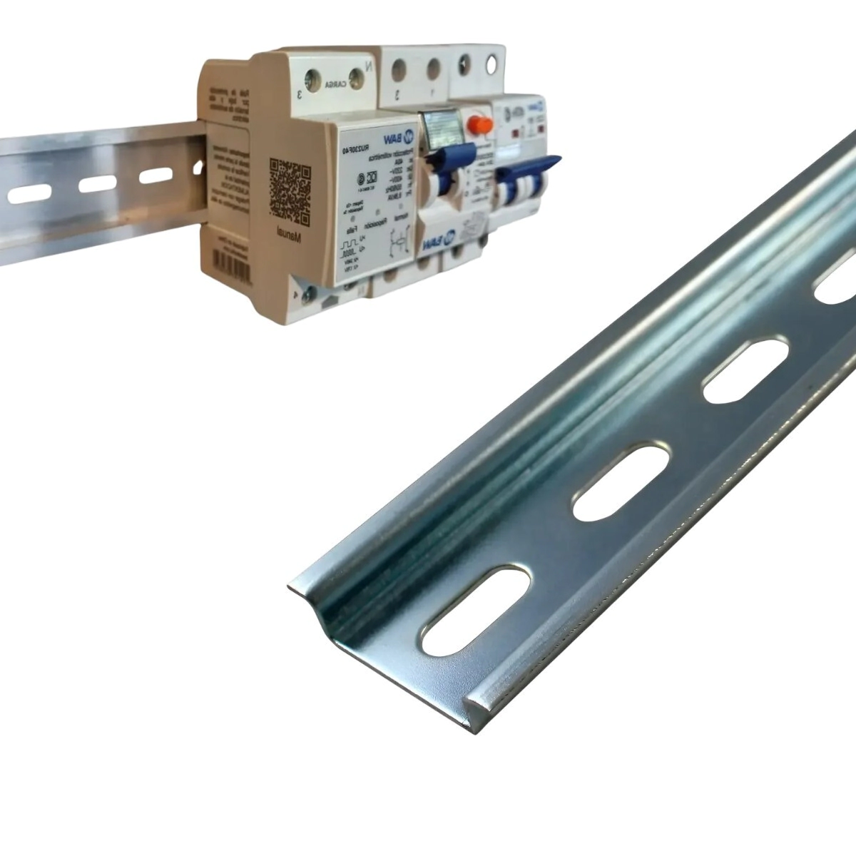 RIEL DIN TROQUELADO 1 METRO PARA TABLERO ELECTRICO