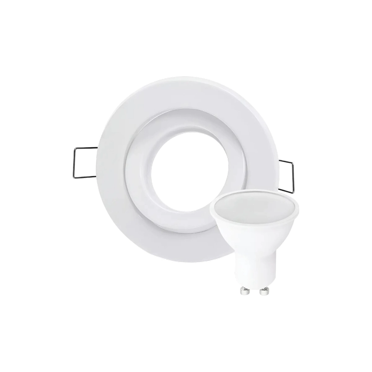 SOPORTE PARA DICROICA GU10 5 CM ARO BLANCO