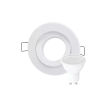 SOPORTE PARA DICROICA GU10 5 CM ARO BLANCO