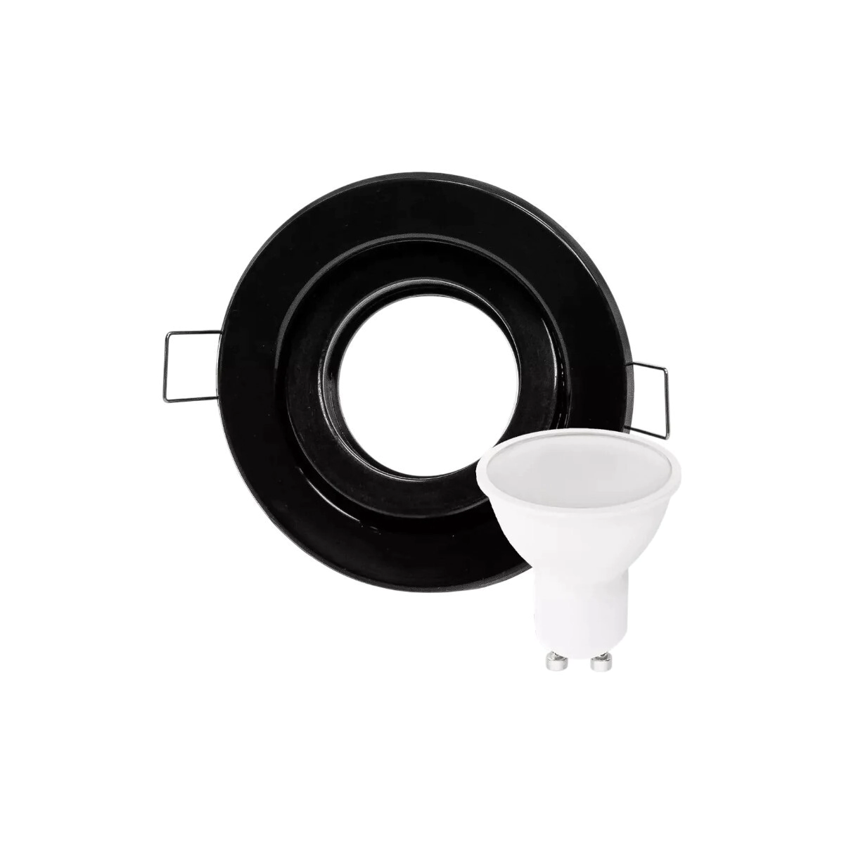 SOPORTE PARA DICROICA GU10 5 CM ARO NEGRO