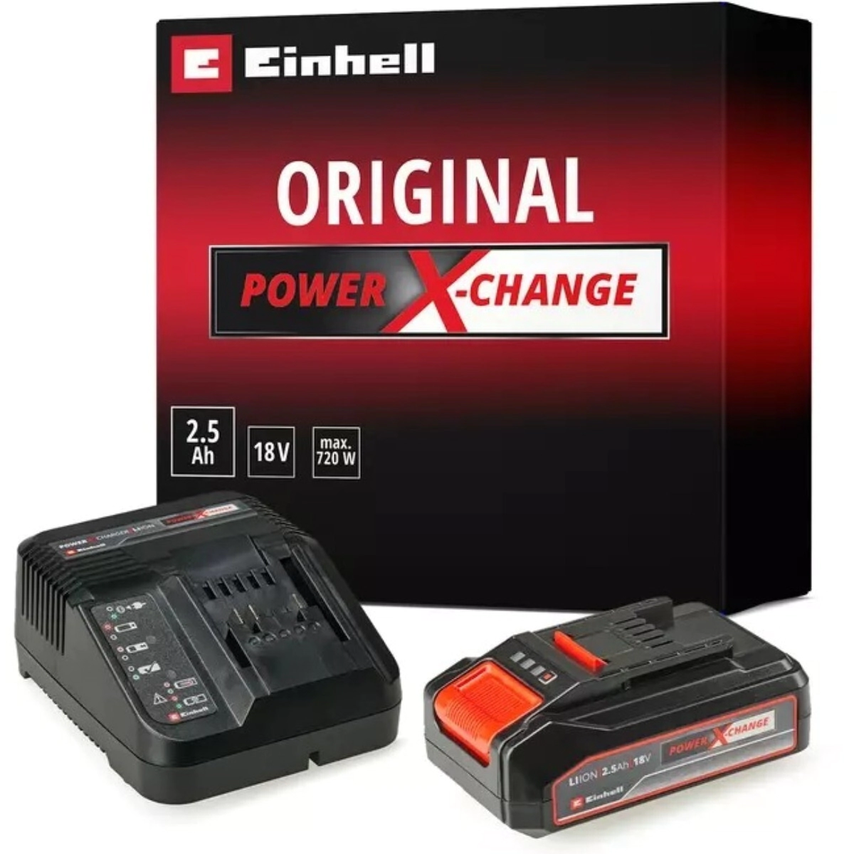 KIT BATERIA + CARGADOR STARTER 2.5 A EINHELL 18V.