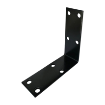 ESCUADRA PERFORADA NEGRA 100 X 100 X 35