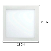 PLAFON LED CUADRADO DE SUPERFICIE 24W LUZ FRIA CANDELA