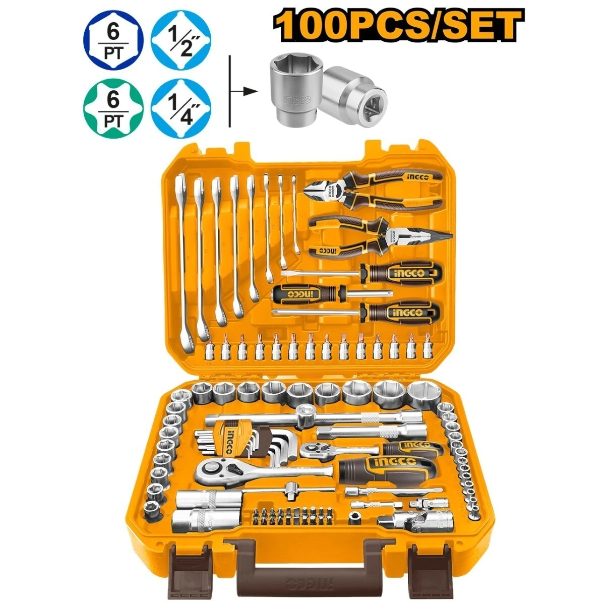 SET DE TUBOS DE 100 PIEZAS 1/4" Y 1/2"