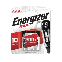 PILA ALCALINA AAA ENERGIZER MAX BLISTER X 4 UNID