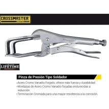 PINZA DE PRESION TIPO SOLDADOR 10" CROSSMASTER