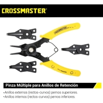 PINZA MULTIPLE PARA ANILLOS SEEGER 4 PUNTAS 6" CROSSMASTER