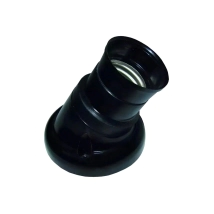 PORTALAMPARA PLASTICO CURVO NEGRO