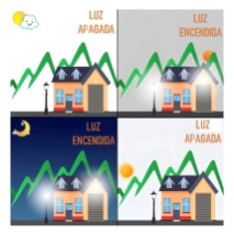 LAMPARA LED 10W FRIA CON FOTOCELULA