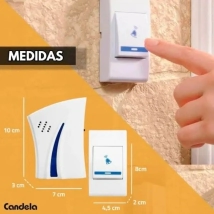 TIMBRE INALAMBRICO CUADRADO CANDELA